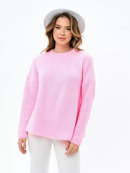 Blossom Sweater by Lauven - Elegant oversized knit in soft pink, perfect for girls, teenagers, and women.